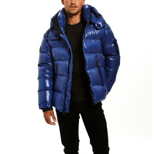 Chaqueta Larga Acolchada con Capucha 'Bubble' para Hombre, Personalizada por ARNIS MUFEX INDUSTRY, Cortavientos, Transpirable, Gruesa, con Cierre de Cremallera - Product Image 1