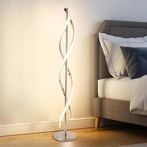 Modern Luxury Living Room Home Decor Elegant Mushroom Shape White Fabric Floor Lamp Stylish Golden Stand LED for Home Office Use - Product Image 4