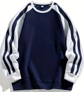 Sweat-shirt pour homme Boxy surdimensionné à épaules tombantes très demandé Nouveau style uni manches contrastées respirant couleur unie pour l'hiver - Product Image 1