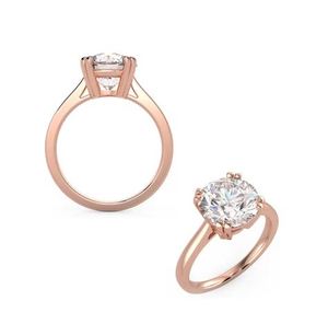 แหวนเพชรสีโรสโกลด์18kt มีประสิทธิภาพมากที่สุดเครื่องประดับหรูหราและหรูหราสำหรับสุภาพสตรีโดยผู้ผลิต - Product Image 1