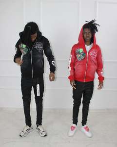 Sudadera con capucha lavada con estampado personalizado bordado Sun Faded de los fabricantes, sudaderas con capucha con cremallera y lavado ácido francés Terry de algodón pesado 100% - Product Image 2