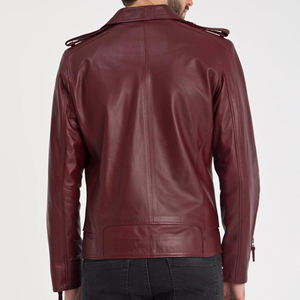 Men Motorcycle Genuine <b>Leather</b> Jacket Heavy Duty Cowhide <b>Leather</b> Waterproof Front Protective Riding <b>Coat</b> Wholesale Custom - Product Image 6