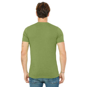 Alta calidad al por mayor logotipo personalizado bordado letra cuello en V camisetas Casual algodón transpirable camiseta - Product Image 2