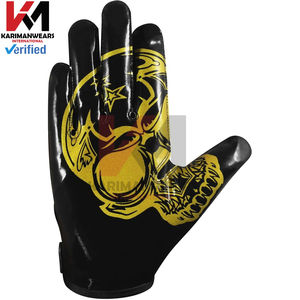 Gants de football américain entièrement personnalisables, logo personnalisé, poignée en silicone antidérapante, gants professionnels pour receveur extérieur - Product Image 5