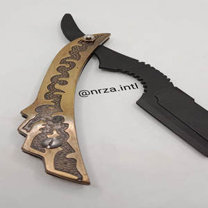 Full-Blade Stainless Steel High Quality Shaving <b>Razor</b> with Blade 13.8cm for <b>Men</b> Beard and Face Shaving From Barber's Choice - Product Image 3