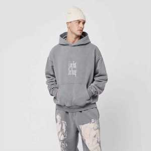 Sweat à capuche Hip Hop de luxe pour hommes diverses couleurs 100% coton Street Wear surdimensionné vêtements de rue lourds sweats à capuche doux - Product Image 5