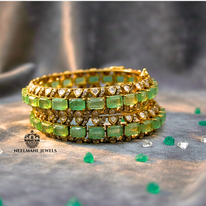 Russian <b>Emerald</b> Fine Bangle - Product Image 1