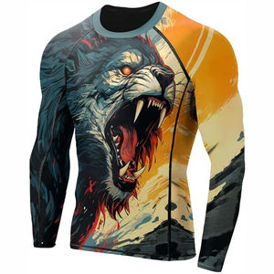 Rashguard imprimé sur mesure Rashguard imprimé par sublimation Rashguard MMA Rashguard BJJ OEM Rashguard MMA pour hommes Rashguard à manches longues - Product Image 1