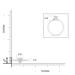 Anillo de fiesta Floral de platino 950 de estilo moderno 0.50CT certificado IGI de diamante cultivado en laboratorio para regalo de compromiso de aniversario de boda - Product Image 2