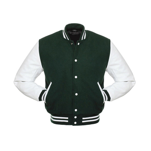 แจ็คเก็ตเบสบอลหนังแขนยาวแบบลำลองสั่งทำพิเศษ ไซส์ใหญ่สำหรับผู้ชาย แจ็คเก็ตเลตเตอร์แมน ชุดกีฬา แจ็คเก็ตวาร์ซิตี้ ปักด้วยไหมเชนิลล์ - Product Image 5