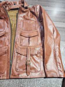 Chaqueta vaquera de cuero estilo vintage de calidad premium para hombre - Product Image 4