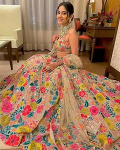 Filet de créateur Lehengha Choli pour femme, Lahenga Choli,Bollywood Indian Party Prêt-à-Porter Lengha, Laha - Product Image 3