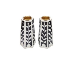 Fournisseur indien propose un ensemble de bougeoirs de Noël en os vert fait à la main, motif floral, bougeoir décoratif - Product Image 1