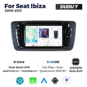 Reproductor de Navegación GPS para Auto DUDU7 Android 7870 12+256GB de Doble Banda para Seat Ibiza de 7 Pulgadas con Car Play y Android Auto - Product Image 1