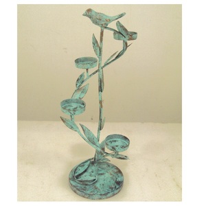 <b>Leaf</b> Branches Bird Nest Black Aluminium Tea Light Candle Holder for Home Living Room Party Wedding Table Top Decor - Product Image 3