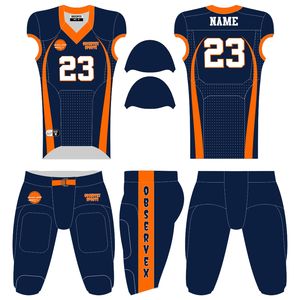 Custom American Football Team Jersey Uniform Cap Sleeve <b>Shirt</b> Full Sublimation Printed Matte Light Weight Comfortable Fabric - Product Image 1