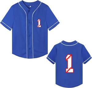 Maillot de Baseball et de Softball personnalisé pour les jeunes Chemise en sergé à boutons complets avec nom et numéro Broderie Uniformes d'équipe - Product Image 4