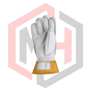 Gants de travail en cuir d'aramide et en peau de chèvre, résistants aux hautes températures, anti-chaleur, protection des mains et des bras, 7 oz, 14 pouces, durables - Product Image 3