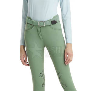 Legging d'équitation pour dames à haute élasticité avec boucle de balde Vêtements respirants avec logo personnalisé Ensembles et accessoires équestres - Product Image 3