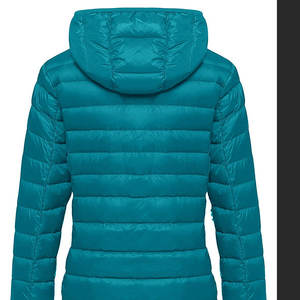 Col à capuche chaud hiver fermeture éclair avant bouffant veste femmes logo personnalisé look décontracté respirant vêtements de plein air bouffant veste femmes - Product Image 2