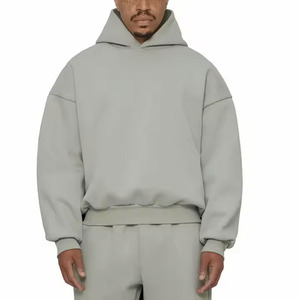 Streetwear en éponge française lourd personnalisé pour l'hiver sweat à capuche surdimensionné avec impression numérique en molleton de coton épais teint en plaine - Product Image 5