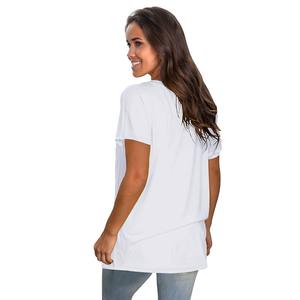 Fabricante de Camisetas Personalizadas para mujer Bloque de color Letra griega Camiseta Hermandad y fraternidad - Product Image 4