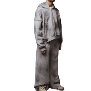 Trajes Deportivos para Hombre con Lavado Ácido, Hombros Caídos, Cierre de Cremallera, Transpirables, Duraderos, Antiarrugas, Precio Económico - Product Image 2