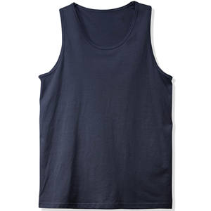 2025 Customized Lightweight Breathable Men's Gym <b>Vest</b> <b>Black</b> Tank Tops 100% Cotton <b>Knitted</b> Sporty Workout Fitness Tops - Product Image 3