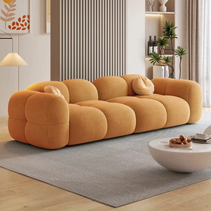 Sofá Seccional Moderno de Terciopelo para Apartamento, con Compresión Sellada, Grande, Premium, de Chenilla, Asientos Cómodos Tipo Nube, Sin Montaje - Product Image 1