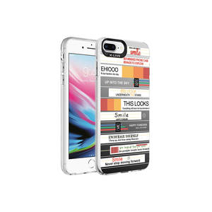 ASMA Étui en silicone rigide à motifs pour iPhone 7 Plus, coque de protection élégante pour mobile, inspiré des mottos argentés ASMA INS - Product Image 1