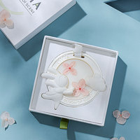 Lapin Gypse Armoire Aromathérapie Cire De Soja Fondre Pendentif De Voiture Bougies Parfumées Comprimés De Cire Fleurs Séchées Décoration De La Maison Vacances