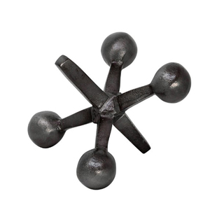 Pacíficamente Metal de aluminio Forma única Escultura acabada en negro Artesanía antigua moderna Decoración del hogar - Product Image 1