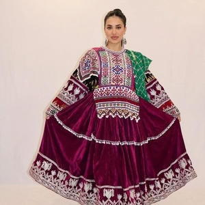 Afghani Kuchi vestidos tribales en talla grande único Afghani Banjara en tarifa al por mayor nueva última llegada en Color púrpura 2025 - Product Image 1