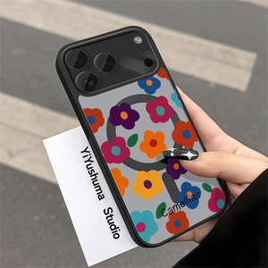 เคสโทรศัพท์แม่เหล็ก ลายดอกไม้ สำหรับ iPhone 11 ถึง 17 Pro Max  วัสดุ TPU นิ่ม สีขาว ดีไซน์ดอกไม้  เคสแบบ unisex - Product Image 4