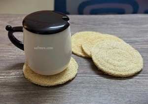 Eco-Friendly Loofah/Rattan/Seagrass <b>Teapot</b> Mat Coaster Heat Insulation Customize Size <b>Tea</b> and Coffee Tableware Made in Vietnam - Product Image 3