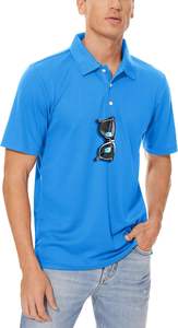 Polos de golf de secado rápido para hombres Logotipo de bordado personalizado Fábrica de camisetas de polo de poliéster - Product Image 5