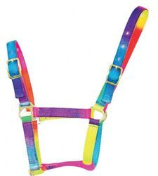 Halter arc-en-ciel à 3 couches en nylon de haute qualité Style de selle anglais unique avec collier de tête en PP pour l'entraînement des chevaux - Product Image 2
