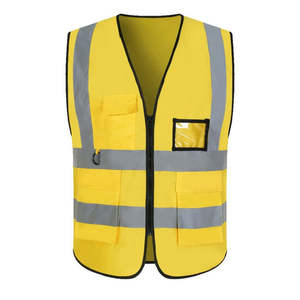 Chaleco de seguridad sin mangas de alta visibilidad con cinta reflectante para trabajadores de la construcción y exteriores - Product Image 4