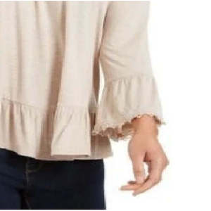 เสื้อสตรีแบบถักสีน้ำตาลของสไตล์&โค รุ่นเปิดไหล่ แขนทรงระฆัง ไซส์กลาง - Product Image 3