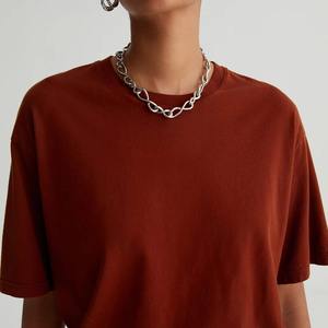T-shirts pour femmes de qualité supérieure, en coton/élasthanne, col rond, manches courtes, respirants, anti-rides, séchage rapide, 220g, streetwear, été - Product Image 1