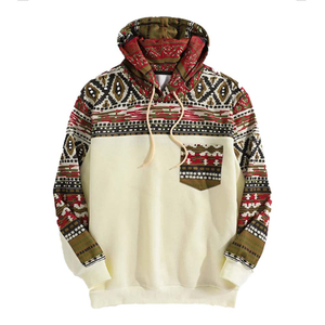 เสื้อฮู้ดผู้ชายแบบกำหนดเองเสื้อสเวตเตอร์มีฮู้ดผ้าคอตตอนแบบสวมหัวไหล่ตกพิมพ์โลโก้ - Product Image 5