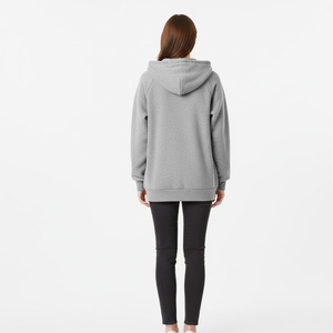 Sudadera con capucha con cremallera para deportes de invierno para mujer 100% algodón OEM hecho a medida gimnasio entrenamiento Fitness moda Casual Streetwear prendas de vestir exteriores - Product Image 2