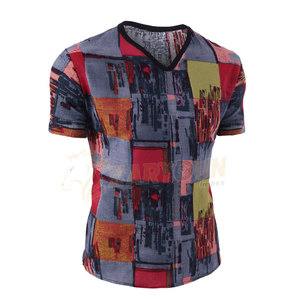 Camiseta de hombre ajustada sublimada personalizada de alta calidad Personalización de color sólido para hombres - Product Image 1