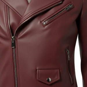 Veste de motard en cuir marron sur mesure pour femmes, en cuir véritable, style moto, manteau pour femmes, vente en gros, approvisionnement en vrac, usage quotidien, mode - Product Image 6
