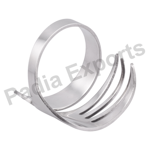 Anneaux de serviette en acier inoxydable de conception classique porte-mouchoir pratique avec fleur en strass pour la décoration de la maison et de la table - Product Image 2