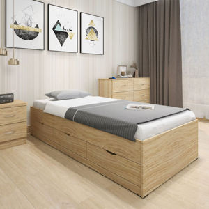 Hot Selling Modern 2256 <b>Single</b> <b>Wooden</b> <b>Bed</b> Frame Nicely Complemented Variety Styles Bedroom Furniture for Hotel Hospital Use - Product Image 1