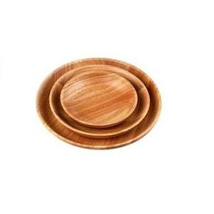 Assiette et vaisselle en bois fruits pour fête de mariage avec vaisselle taille différente et couleur bois naturel - Product Image 6