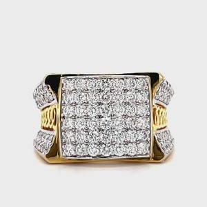 Certificat IGI 925 argent Sterling plaqué or bagues fines Hip Hop bijoux étincelle glacé Moissanite bague pour hommes - Product Image 3