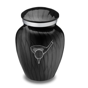 Urnes funéraires en aluminium avec bande autocollante blanche en étain et émail de couleur bleue. - Product Image 3