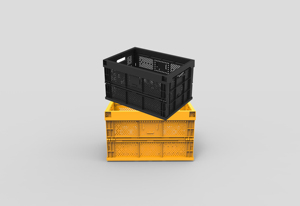 SB TECH OEM Korean Double Collapsible Eco-Friendly PP Multifunctional Storage <b>Box</b> Foldable Stackable 56L Capacity Clothing - Product Image 3